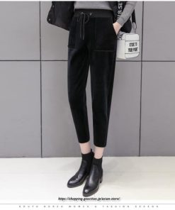 チノ・テーパード・ジョガー・スキニーパン | パンツ ボトムス 九分丈 ズボン 裏起毛 厚手 あったか ハイウエスト ウエストゴム 暖かい 着痩せ 通勤 ゆったり 美脚ライン オシャレ お出かけ 送料無料 OL
