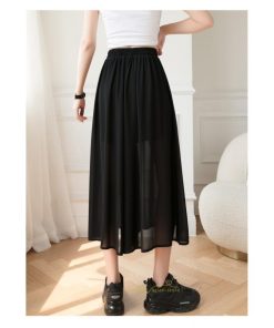 ワイドパンツ | ガウチョパンツ レディース ボトムス ハイウエスト ゆったり パンツ シフォンパンツ スカート風 涼しい 2022 夏 さらさら カジュアル きれいめ