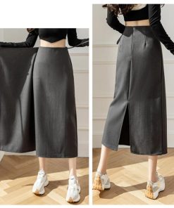 ロングスカート | ラップロングスカートスリット巻きスカート