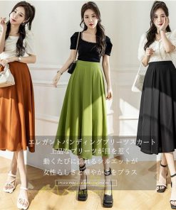スカート | ロング丈 ボトムス レディース マキシ 上品 20代30代40代50代 カジュアル 通勤 通学 お出かけ 着痩せ 韓国風 エレガント 夏物 体系カバー 可愛い