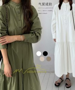 マキシ | シャツワンピース ワンピース 秋 春 レディース ロングワンピース 長袖 ロング丈 マキシ丈 体型カバー 無地 ゆったり 着痩せ 30代 40代 カジュアル 50代 夏物
