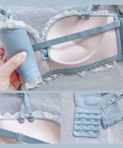 キャミソール | 可愛い レース付き 上下セット 下着 ブラジャーショーツセット ノンワイヤー レディース 盛れる ノーマル チューブトップ