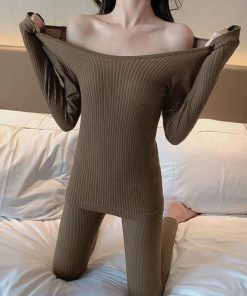 インナー・ルームウェア | 暖かい インナー 上下セット レディース