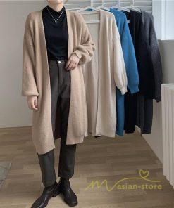 カーディガン | ロングニット2022秋冬 レディース アウター パフスリーブ 羽織り 長袖 ニット 20代40代 ニットカーデ 通学通勤 大人 セーター