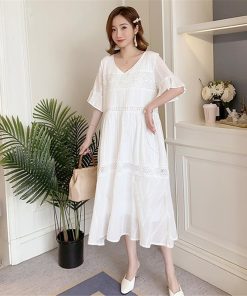 ワンピース | マタニティマタニティ レディース 体型カバー 半袖 産前産後 膝丈 普段着 Aライン マタニティウェア ママ ひざ丈 授乳口なし ワンピ