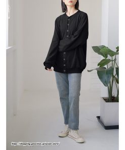 コート・ジャケット | コクーン2WAYカーデ カーディガン レディース 長袖 ジャケット アウター ゆったり コート 秋冬 スタンドカラー 前後 ミドル丈 ボタン ポケット トレーナー