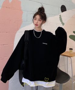 パーカー | トレーナー Tシャツ ロングT レディース トップス 切り替え 韓国 長袖 大きいサイズ おしゃれ オーバーサイズ 可愛い スウェット お出かけ ゆったり