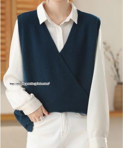 ベスト | ニットニット 2way 羽織り レディース セーター ジレ ノースリーブ 秋物 Vネック 羽織る エレガント トップス 20代 ライトアウター カワイイ
