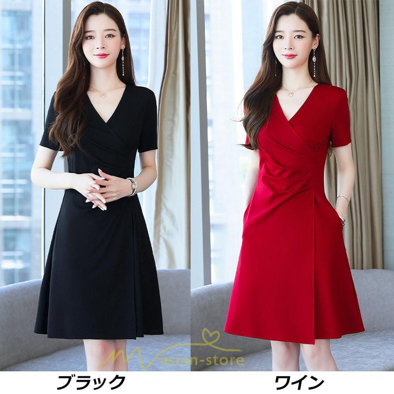 ミディアム | ワンピース レディース 着痩せ 上品 半袖ワンピース 春 夏 新作 オシャレ 2022 新作 韓国風 20代 30代 お出かけ デート 通学 ゆったり 40代 通勤 エレガント