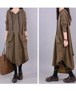 マキシ | ロングワンピース レディース 秋 ワンピース ゆったり パーカーワンピース マキシ丈 ロングワンピース カジュアル 着痩せ 2021 長袖ワンピース 体型カバー