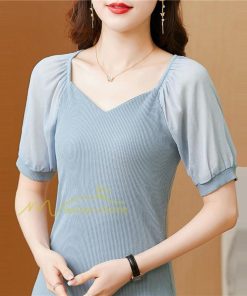 ｔシャツ・カットソー | シャツ レディース 春夏新作 40代 半袖 ニットトップス 無地Tシャツ Vネック 20代30代40代50代 エレガント カジュアル ファッション 着痩せ 人気 お出かけ 上品