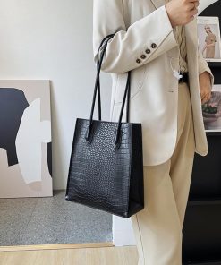 トートバッグ | ポーチ付き クロコダイル柄