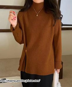 ニット・セーター | カットソー ニット レディース リブニット 長袖 秋冬 春 トップス スリム ストレッチ インナー 無地 長袖カットソー 長袖ニット 通学通勤 着痩せ プルオーバー