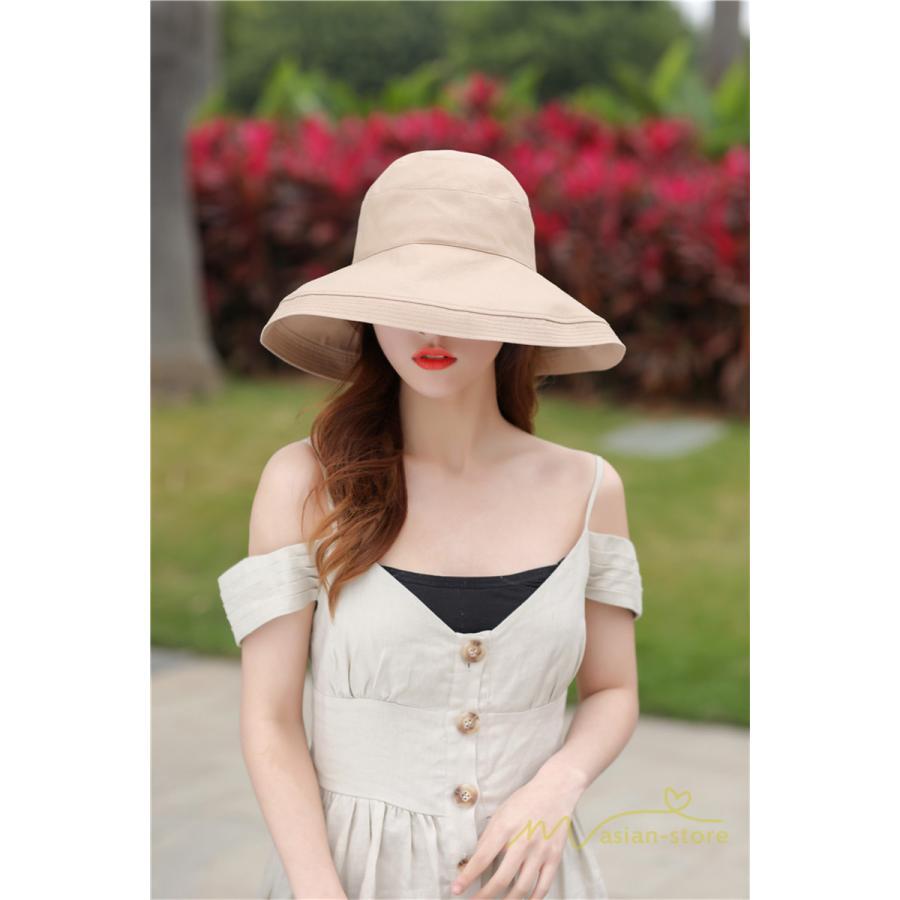 レディース | 帽子 春 夏 Uv 遮光 折りたたみ 大きいサイズ UVカット帽子 ひも つば広 頭 大きい 洗える 母の日 自転車 日焼け対策 遮光 小顔 熱中症 紫外線対策