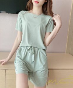パジャマ ルームウェア | パジャマ レディース 夏 半袖 ルームウェア 涼しい 部屋着 ナイトウェア 寝間着 柔らかく軽い薄手の快適Tシャツパジャマ 薄手パジャマ 部屋着 上下セット