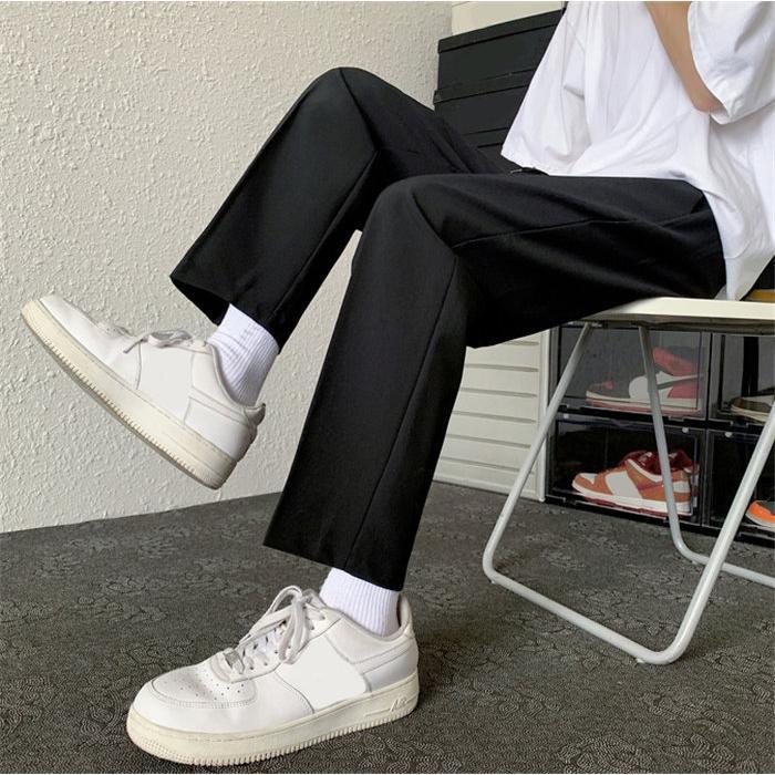 チノパン | パンツ メンズ ウエストゴム ロングパンツ 無地 シンプル カジュアルパンツ おしゃれ 夏新作 9分丈 テーパードパンツ サマーパンツ ビジネス お出かけ 仕事