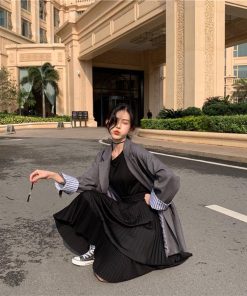 ロングスカート | プリーツ 切り替え 夏