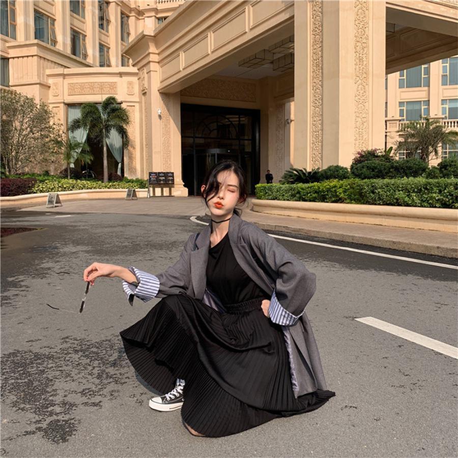 ロングスカート | プリーツ 切り替え 夏