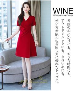 ミディアム | ワンピース レディース 着痩せ 上品 半袖ワンピース 春 夏 新作 オシャレ 2022 新作 韓国風 20代 30代 お出かけ デート 通学 ゆったり 40代 通勤 エレガント