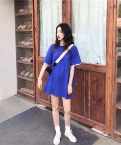 tシャツ・カットソー | Tシャツ 半袖 レディース カットソー バックギャザー トップス ビッグティーシャツ 2019春夏新作 大人気 ロングティーシャツ 可愛い シンプル ゆったり