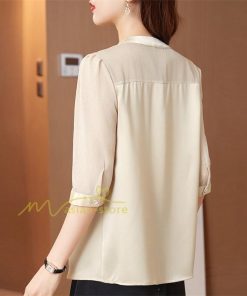 ｔシャツ・カットソー | Tシャツ レディース 7分袖 七分袖 カジュアル おしゃれ 女性用 シンプル 無地 ブラック ブラウス 通勤 フェミニン 20代30代40代50代 シフォンシャツ エレガント