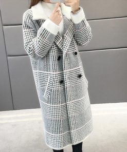 トレンチコート | グレンチェック チェスターコート 韓国