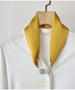 マフラー・スカーフ | スカーフ レディース 春夏秋用 無地 飾り付き プレゼント ギフト 通勤 お出かけ リゾート 旅行 大人可愛い 上品 お洒落 同窓会 食事会 卒園式 エレガント 入園式