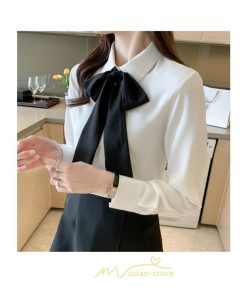 シャツ・ブラウス | シャツ ブラウス 秋冬 レディース 蝶結び きれいめ フォーマル 春 長袖 オフィス 通勤 OL シフォン リクルート エレガント お仕事 オシャレ 就活 面接 上品