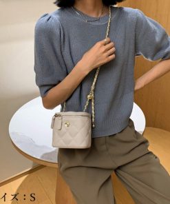 ショルダーバッグ | ミニバッグ 肩掛け キルティング チェーンバッグ レディース フェイクレザー ボックス斜め掛け