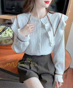 シャツ・ブラウス | ブラウス トップス プリーツ オフィスカジュアル 通勤 レディース 韓国 ファッション カジュアル エレガント 細身 優雅 着痩せ 通勤 オシャレ 上品 OL 着回し