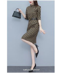 マキシ | ワンピース レディース 柄 大きいサイズ 膝丈 長袖 きれいめ 30代 40代 50代 着やせ 上品 キレイめ レトロ風 オシャレ カジュアル 春秋冬