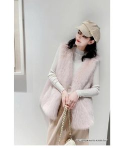 ベスト | ボリュームフェイクファーファー毛皮レディース 冬 フェイクファー 毛皮コート アウター ノースリーブ ふわふわ 秋冬 前開き ジレ