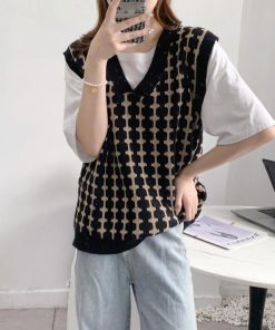 ニット・セーター | ニットベスト Vネック レディースニット