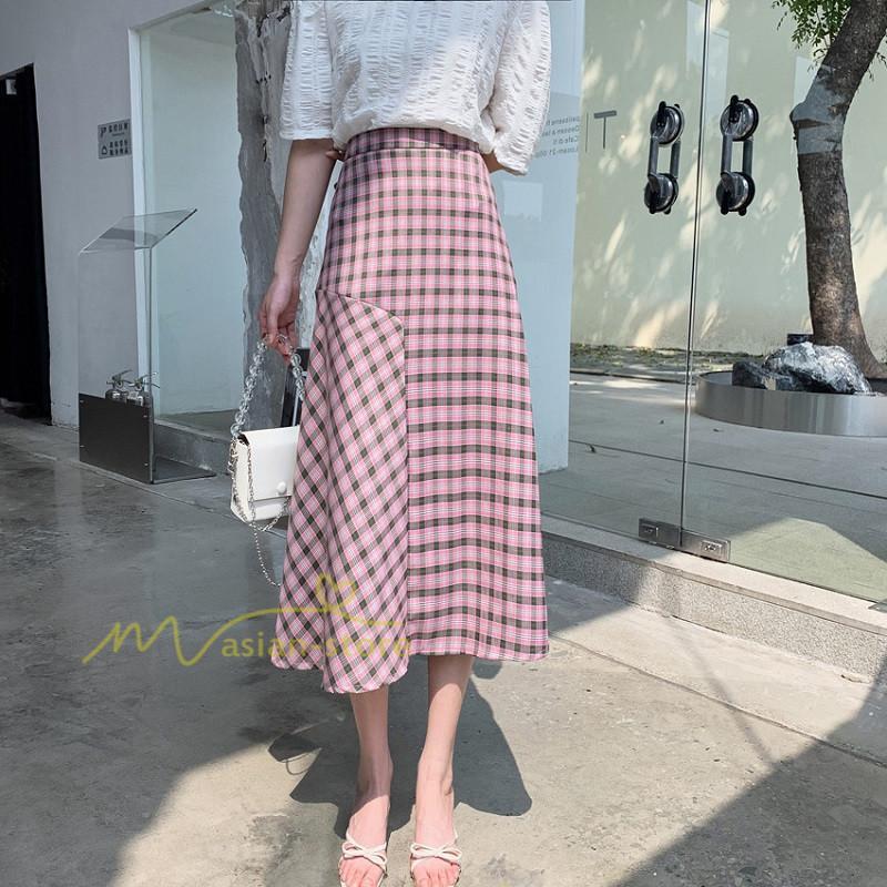 スカート | ボトムス レディース きれいめ 40代 30代 春秋 ロング丈 おしゃれ カジュアル 無地 通勤 OL 韓国風 チェック柄 通学 リゾート 着痩せ 20代 お出かけ