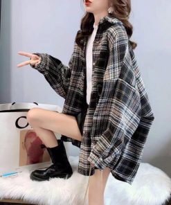 シャツ・ブラウス | チェック柄シャツ 起毛シャツブラウス韓国