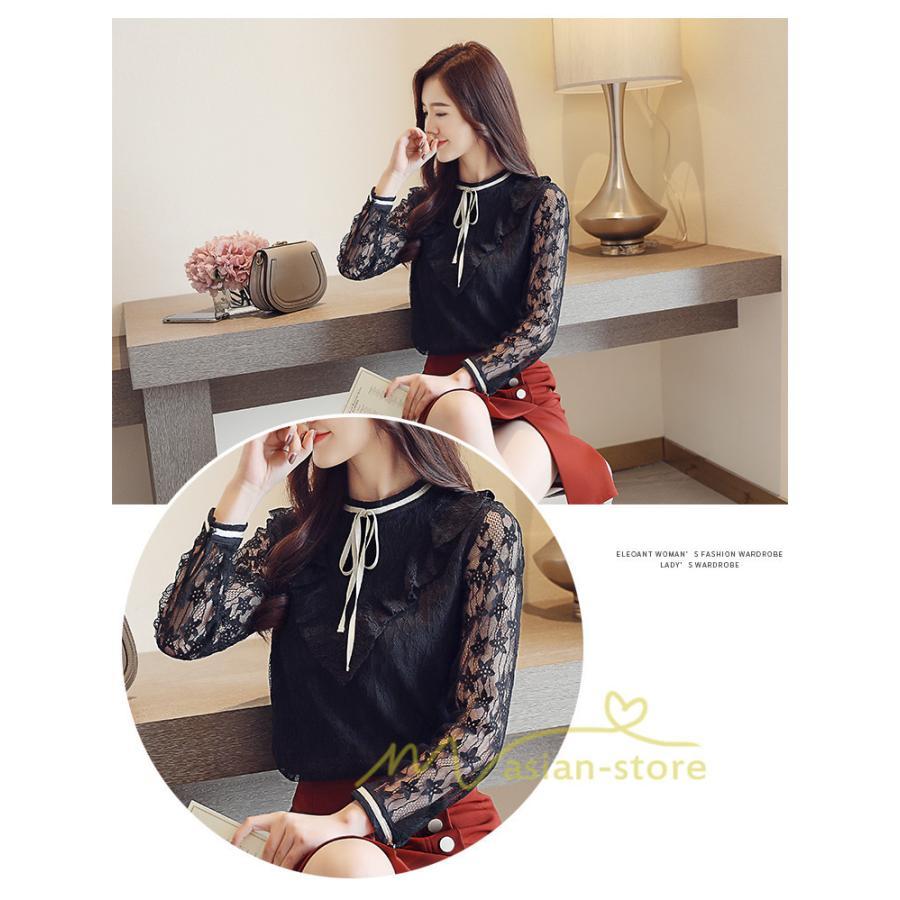在庫ある | 短納期ブラウスレディースシャツ レースブラウス ビジネスカジュアルシャツトップス オフィスブラウス フォーマルシャツ 薄手 春夏衣装 通学通勤 リボン付き