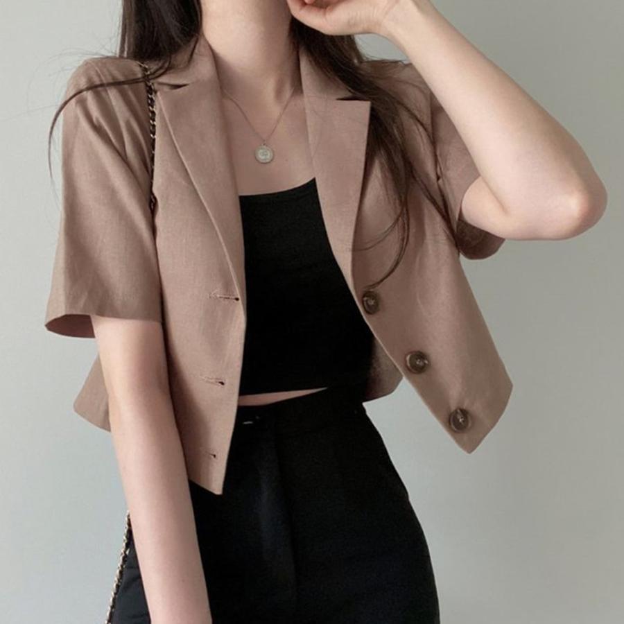 テーラードジャケット | 半袖 クロップド丈