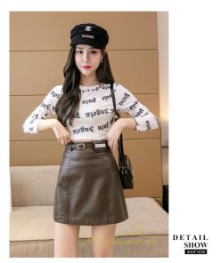 スカート | ミニレディース レザー ハイウエスト フェイクレザー ミニ丈 ショート セクシー Aライン ベルト付き 可愛い お出かけ 二次会 キレイめ　 女子会 デート