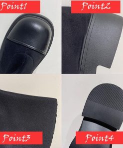 ニーハイブーツ | ロングブーツ ラウンドトゥ 厚底ブーツ