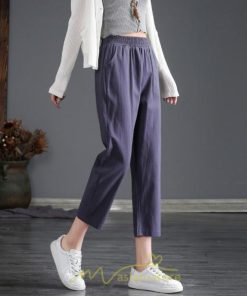 チノ・テーパード・ジョガー・スキニーパン | テーパードパンツ ウエストゴム レディース 大きいサイズ 春夏秋 30代 40代 楽ちん ボトムス 20代 50代 リネン風 パンツ 麻綿風 九分丈 チノパンツ ズボン