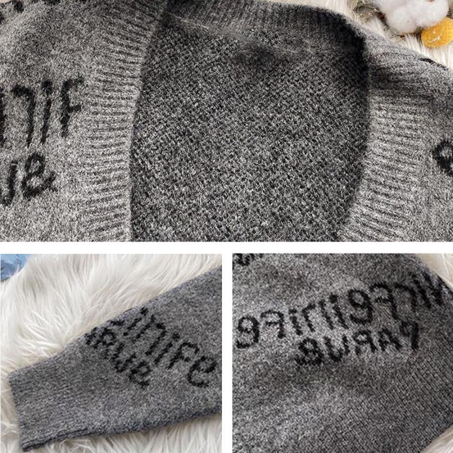 ニット・セーター | 英字ロゴニットカーディガンレディース