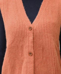 ニット・セーター | ジレ 開襟セーター ニットトップス おしゃれ Vネック 秋冬 ノースリーブ ニットベスト 袖なし 重ね着 レディース