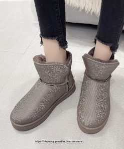 ブーツ | ムートンレディース 靴 スノーシューズ ショートもこもこ ボア シューズ 秋冬 あったか 歩きやすい 防寒 2022新作 シューズ