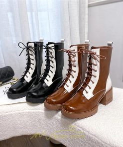 ショートブーツ | ブーツ レディース 編み上げブーツ 編み上げ ミドルブーツ 春 疲れない 靴  厚底 春ブーツ ブラウン ショート 緩め 二次会 パーティー 旅行 通勤 黒 歩きやすい