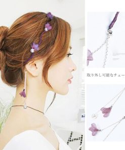 ネックレス | 2way ヘッドバンド 髪飾り カチューシャ パール レディース 女性 ヘアアクセサリー ヘアバンド 花モチーフ チャーン付き
