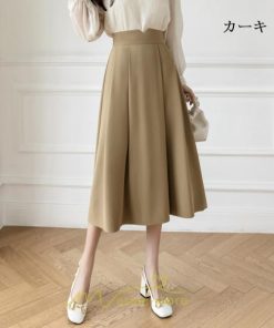 スカート | フレアレディース 秋 冬 秋冬 ミモレ丈 ロング丈 きれいめ 30代 40代 50代 着やせ 上品 脚長効果 Aライン 知的 通勤OL オシャレ