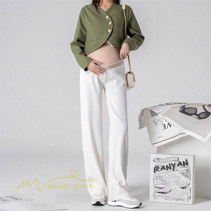 パンツ レギンス | マタニティパンツ レディース ボトムス 無地 きれいめ ママ サマー 大きいサイズ ローウエスト ワイドパンツ 体型カバー お出かけ 春 上品 マタニティウェア 秋