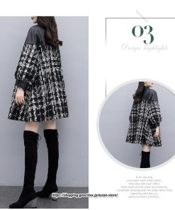 コート・ジャケット | チェスターコート レディース ロングコート アウター 黒 コート チェック柄 ラシャ 切り替え ゆったり 上品 あったか 2022新作 カジュアル 秋冬