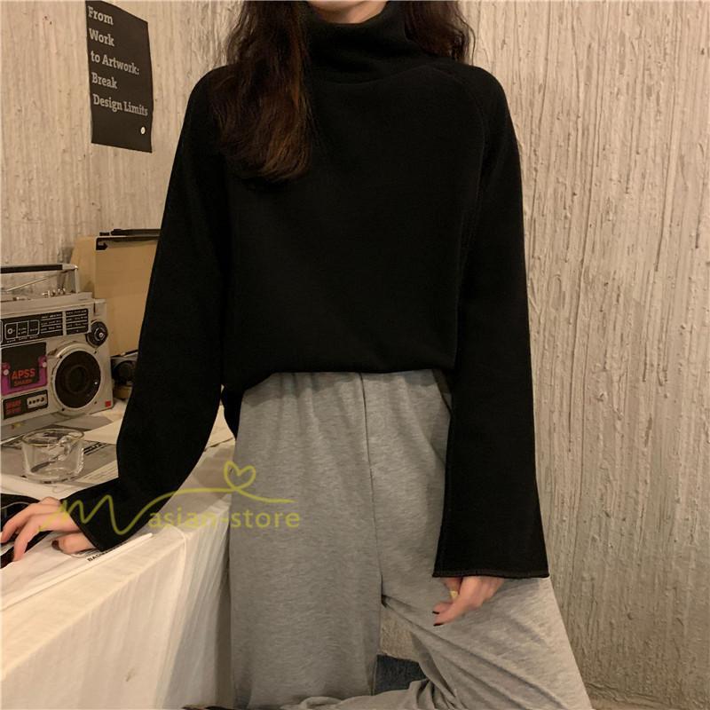 パーカー | トレーナー レディース 厚手 秋冬 コーデ 無地 ハイネック トルネック 長袖 着回し 裏起毛 暖かい 可愛い フリーサイズ ゆったり 7色 プルオーバー カジュアル