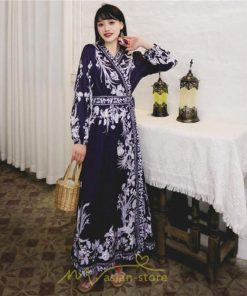 マキシ | マキシワンピース ロングワンピース レディース 夏 秋 長袖 紺 ゆったり Aライン 花柄プリント きれいめ リゾート 大人 20代 母 40代 同窓会 二次会 ママ 30代